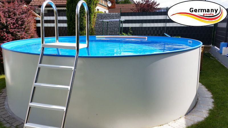 Pool Komplettset als Rundpool, Ovalpool und Achtformpool, oval und achtform Stahlwandpool Stahlwbecken Swimmingpool ohne Betonarbeiten mit Mister-Pool.de einbauen. Pools